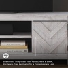 image:imageSignature Design by Ashley Cayboni 71 TV Stand Whitewash FireplaceWhitewash