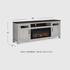 image:imageSignature Design by Ashley Darborn 88 TV Stand with Electric FireplaceLight Gray  Dark Brown