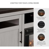 image:imageSignature Design by Ashley Darborn 88 TV Stand with Electric FireplaceLight Gray  Dark Brown