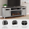 image:imageSignature Design by Ashley Darborn 88 TV Stand with Electric FireplaceLight Gray  Dark Brown