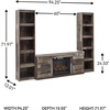 image:imageSignature Design by Ashley Derekson 4Piece Fireplace Wall Unit GrayMulti Gray