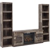 image:imageSignature Design by Ashley Derekson 4Piece Fireplace Wall Unit GrayMulti Gray