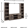 image:imageSignature Design by Ashley Derekson 4Piece Fireplace Wall Unit GrayMulti Gray