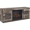 image:imageSignature Design by Ashley Derekson 4Piece Fireplace Wall Unit GrayMulti Gray
