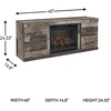 image:imageSignature Design by Ashley Derekson 4Piece Fireplace Wall Unit GrayMulti Gray