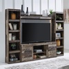 image:imageSignature Design by Ashley Derekson 4Piece Fireplace Wall Unit GrayMulti Gray