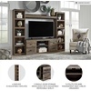 image:imageSignature Design by Ashley Derekson 4Piece Fireplace Wall Unit GrayMulti Gray
