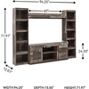 image:imageSignature Design by Ashley Derekson 4Piece Fireplace Wall Unit GrayMulti Gray