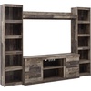 image:imageSignature Design by Ashley Derekson 4Piece Fireplace Wall Unit GrayMulti Gray