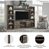 image:imageSignature Design by Ashley Derekson 4Piece Fireplace Wall Unit GrayMulti Gray