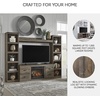 image:imageSignature Design by Ashley Derekson 4Piece Fireplace Wall Unit GrayMulti Gray
