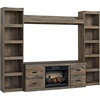 image:imageSignature Design by Ashley Derekson 4Piece Fireplace Wall Unit GrayMulti Gray