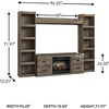 image:imageSignature Design by Ashley Derekson 4Piece Fireplace Wall Unit GrayMulti Gray