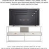 image:imageSignature Design by Ashley Deznee Modern Large TV Stand for TVs up to 69 with 1 Shelf and 2 Drawers White