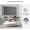 image:imageSignature Design by Ashley Deznee Modern Large TV Stand for TVs up to 69 with 1 Shelf and 2 Drawers White