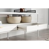 image:imageSignature Design by Ashley Deznee Modern Large TV Stand for TVs up to 69 with 1 Shelf and 2 Drawers White