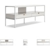 image:imageSignature Design by Ashley Deznee Modern Large TV Stand for TVs up to 69 with 1 Shelf and 2 Drawers White