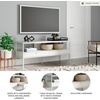 image:imageSignature Design by Ashley Deznee Modern Large TV Stand for TVs up to 69 with 1 Shelf and 2 Drawers White