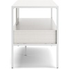 image:imageSignature Design by Ashley Deznee Modern Large TV Stand for TVs up to 69 with 1 Shelf and 2 Drawers White