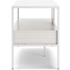 image:imageSignature Design by Ashley Deznee Modern Large TV Stand for TVs up to 69 with 1 Shelf and 2 Drawers White