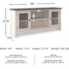 image:imageSignature Design by Ashley Dorrinson Fireplace TV Stand 60 Inch FarmhouseWhitewash