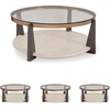 image:imageSignature Design by Ashley Frazwa 1Piece Round Glass Coffee Table