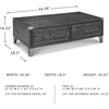 image:imageSignature Design by Ashley Havalance LiftTop Coffee Table with StorageDark Gray