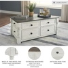 image:imageSignature Design by Ashley Havalance LiftTop Coffee Table with StorageGray  White
