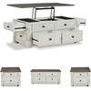 image:imageSignature Design by Ashley Havalance LiftTop Coffee Table with StorageGray  White