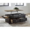 image:imageSignature Design by Ashley Havalance LiftTop Coffee Table with StorageLight Brown  Dark Brown