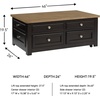 image:imageSignature Design by Ashley Havalance LiftTop Coffee Table with StorageLight Brown  Dark Brown