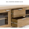 image:imageSignature Design by Ashley Rencott Contemporary 2Drawer 80 TV Stand for TVs up to 91 with Adjustable Shelves Cabinets Cord Openings Light Brown