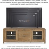 image:imageSignature Design by Ashley Rencott Contemporary 2Drawer 80 TV Stand for TVs up to 91 with Adjustable Shelves Cabinets Cord Openings Light Brown