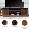 image:imageSignature Design by Ashley Robbinsdale Casual 72 TV Stand for TVs up to 82 with Cabinet Doors and Adjustable Shelves WhiteLight Brown  Black