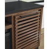 image:imageSignature Design by Ashley Robbinsdale Casual 72 TV Stand for TVs up to 82 with Cabinet Doors and Adjustable Shelves WhiteLight Brown  Black