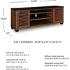 image:imageSignature Design by Ashley Robbinsdale Casual 72 TV Stand for TVs up to 82 with Cabinet Doors and Adjustable Shelves WhiteLight Brown  Black