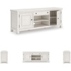 image:imageSignature Design by Ashley Robbinsdale Casual 72 TV Stand for TVs up to 82 with Cabinet Doors and Adjustable Shelves WhiteWhite