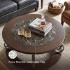 image:imageSignature Design by Ashley Round Coffee Table Faux Marble 42Inch
