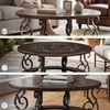 image:imageSignature Design by Ashley Round Coffee Table Faux Marble 42Inch