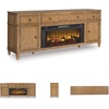 image:imageSignature Design by Ashley Sharlance 81 Wood TV Stand for TVs up to 93Light Brown
