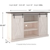 image:imageSignature Design by Ashley TV Stand with Storage 54 Farmhouse Barn DoorWhitewash