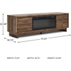 image:imageSignature Design by Ashley Trinell Electric Fireplace TV Stand 60InchBrown