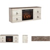 image:imageSignature Design by Ashley Willowton 3Piece Entertainment Center TV StandWhitewash