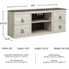 image:imageSignature Design by Ashley Willowton 3Piece Entertainment Center TV StandWhitewash