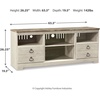 image:imageSignature Design by Ashley Willowton 3Piece Entertainment Center TV StandWhitewash