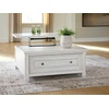 image:imageSignature Design by Ashley Wood LiftTop Coffee Table with Storage BrownAntique White