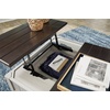 image:imageSignature Design by Ashley Wood LiftTop Coffee Table with Storage BrownDark Brown  Light Gray