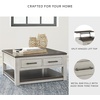 image:imageSignature Design by Ashley Wood LiftTop Coffee Table with Storage BrownDark Brown  Light Gray