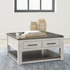 image:imageSignature Design by Ashley Wood LiftTop Coffee Table with Storage BrownDark Brown  Light Gray