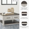 image:imageSignature Design by Ashley Wood LiftTop Coffee Table with Storage BrownDark Brown  Light Gray